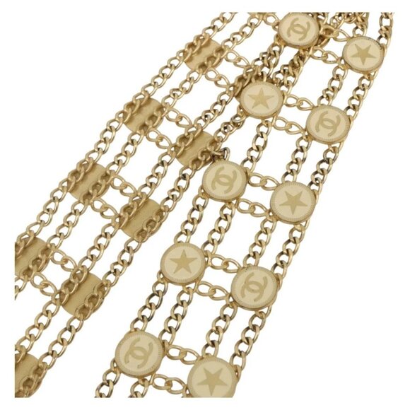 CHANEL Chain Belt metal Gold CC Auth 159438SAM main image 6